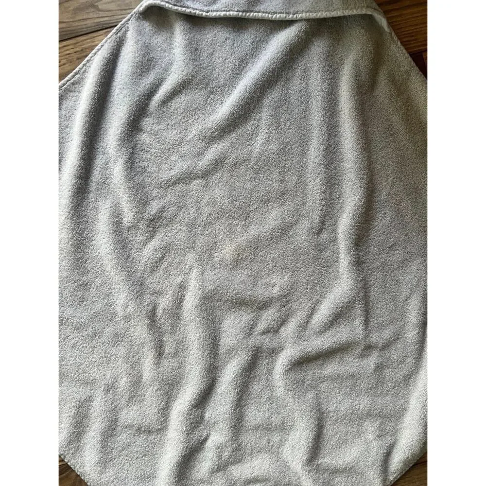 Gray Hooded Bath Towel with Bear Ears Hood for Baby or Child